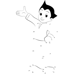 Astro Boy 1 Dot to Dot Worksheet