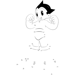 Astro Boy 2 Dot to Dot Worksheet