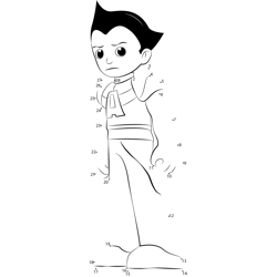 Astro Boy 5 Dot to Dot Worksheet