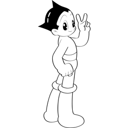 Astro Boy Standing Dot to Dot Worksheet