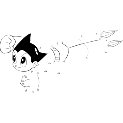 Fast Astro Boy Dot to Dot Worksheet