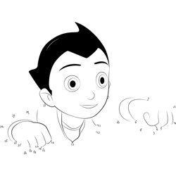 Hero Astro Boy Dot to Dot Worksheet