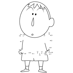 Bo Suzuki Crayon Shin chan Dot to Dot Worksheet