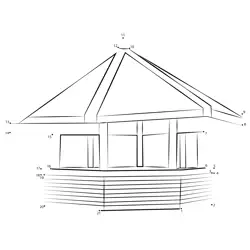 Elegant Outdoor Structure Blueprint Dot to Dot Worksheet