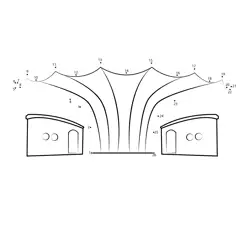 Sassnitz Music Pavilion Construction Dot to Dot Worksheet