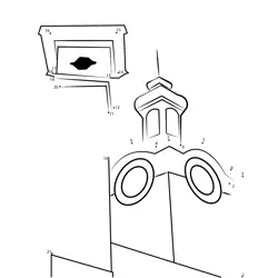 Historic Clock Tower Structure Dot to Dot Worksheet