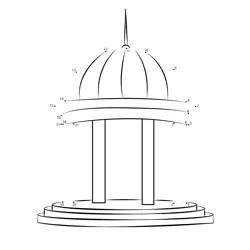 Shape a Classic Pavilion Dot to Dot Worksheet