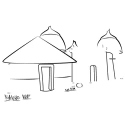 African Home Building Challenge Dot to Dot Worksheet