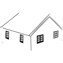 House Numeric Construction Schema Dot to Dot Worksheet