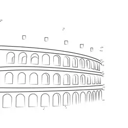 Roman Colosseum Landmark Dot to Dot Worksheet