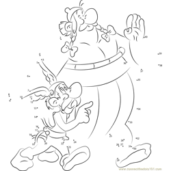Asterix and Obelix are going Dot to Dot Worksheet