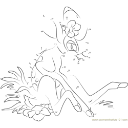 Bambi Sitting Dot to Dot Worksheet