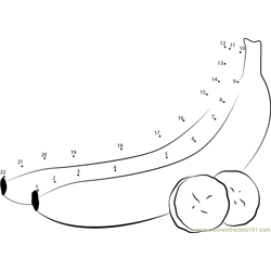 Banana Benefits Dot to Dot Worksheet