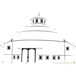 Amish Acres Round Barn Theatre Dot to Dot Worksheet