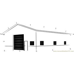 Garage Barn Dot to Dot Worksheet