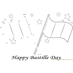 Bastille Day Dot to Dot Worksheet