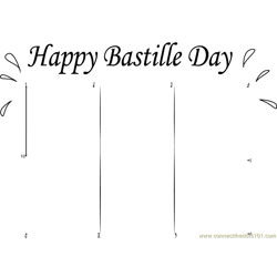 Happy Bastille Day Dot to Dot Worksheet