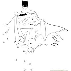 Batman Go Go Go Dot to Dot Worksheet