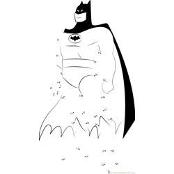 Batman Standing Dot to Dot Worksheet