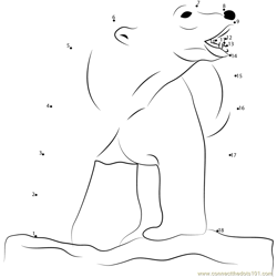 Polar Bear Attack Dot to Dot Worksheet