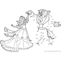 Beautiful Fairy With The King Dot to Dot Worksheet
