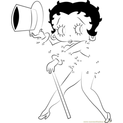 Art of Betty Boop Dot to Dot Worksheet