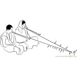 Bhutanese Folk Music Dot to Dot Worksheet