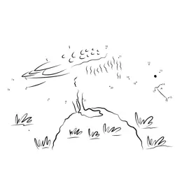 Duck Standing On Ground Dot to Dot Worksheet