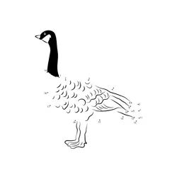 Standing Duck Number Game Dot to Dot Worksheet