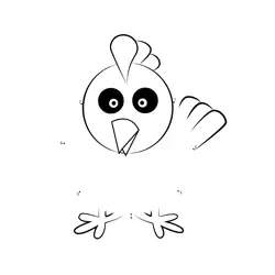 Amusing Fowl Character Points Dot to Dot Worksheet