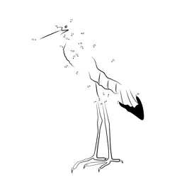 Heron on the Shore Dot to Dot Worksheet