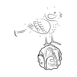 Owl Figure from Points Dot to Dot Worksheet