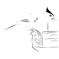 Perched Wild Creature Form Dot to Dot Worksheet