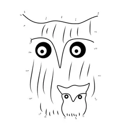 Craft an Owl by Number Dot to Dot Worksheet