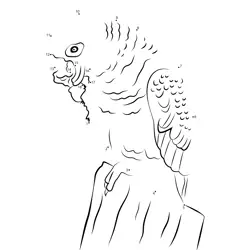 Parrot Savoring Tropical Fruit Dot to Dot Worksheet