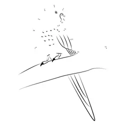 Parrot Watching Perched Creature Dot to Dot Worksheet