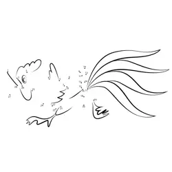 Assemble the Running Rooster Dot to Dot Worksheet