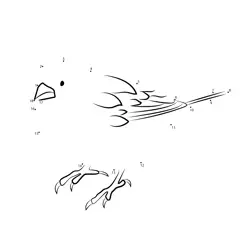 Fluffy Little Sparrow Figure Dot to Dot Worksheet
