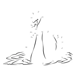 Graceful Swan on Water Surface Dot to Dot Worksheet