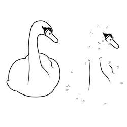 Graceful Swan Numeric Creation Dot to Dot Worksheet