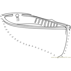 Fiddlehead Tender Marine Boat Dot to Dot Worksheet