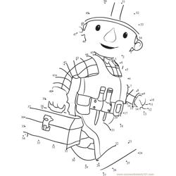 Hard Working Bob The Builder Dot to Dot Worksheet