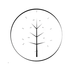 Oak Leaf Numerated Form Dot to Dot Worksheet
