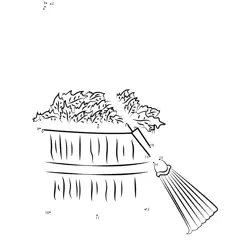 Nurturing plants with tools Dot to Dot Worksheet