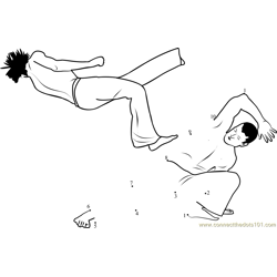 Capoeira Brazil Dot to Dot Worksheet