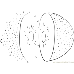 Bread Fruit Cut Dot to Dot Worksheet