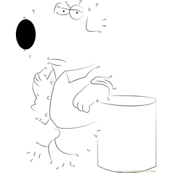 Brian Griffin Stands Dot to Dot Worksheet