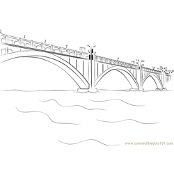 Bridges in Zaporizhia Dot to Dot Worksheet