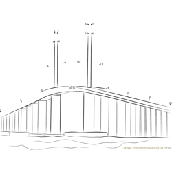 Sunshine Skyway Bridge Dot to Dot Worksheet
