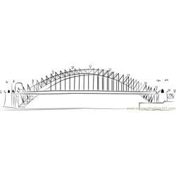 Sydney Harbour Bridge Dot to Dot Worksheet
